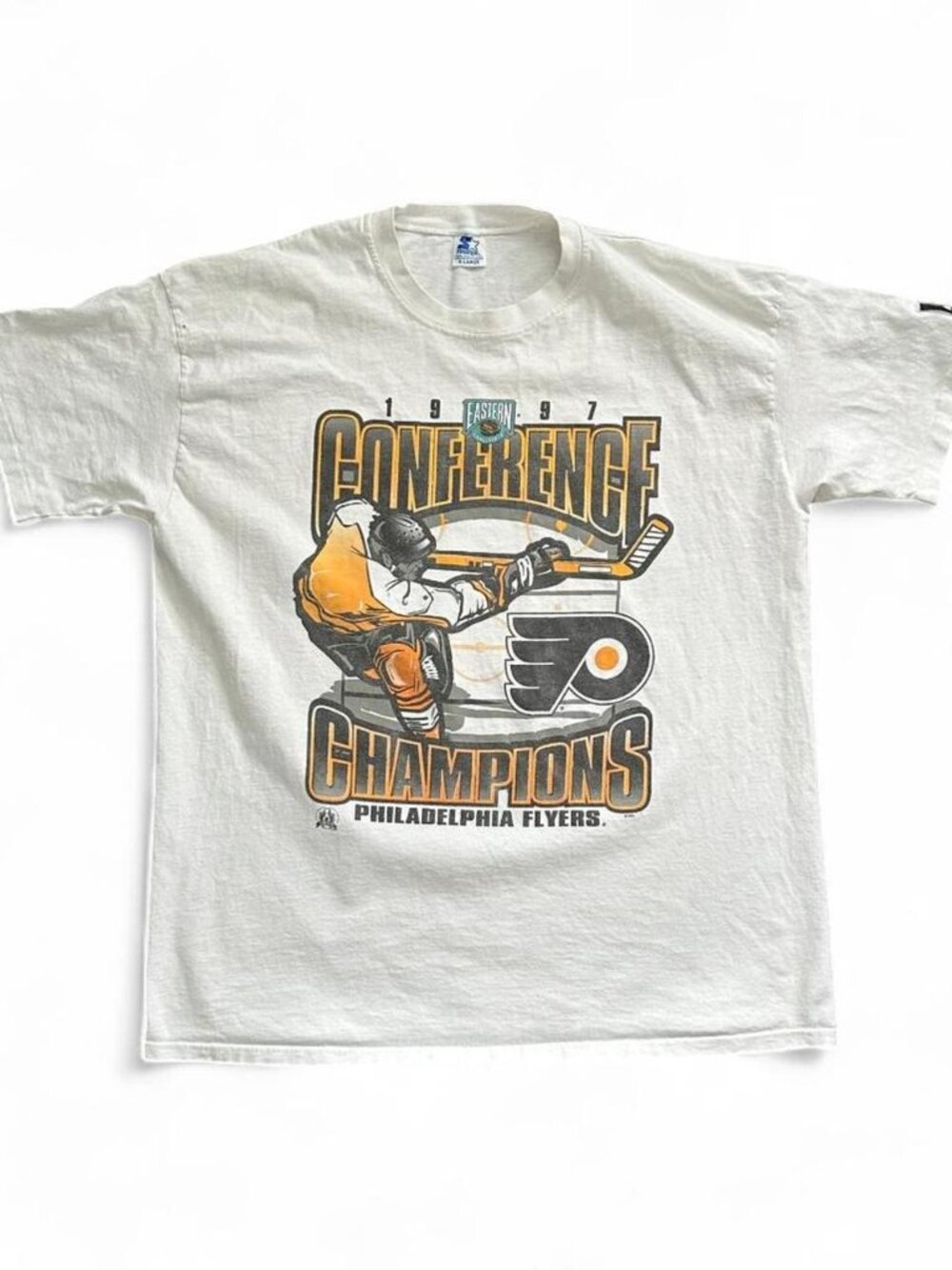 Vintage 1997 Starter Philadelphia Flyers Eastern Conference Champions T-Shirt XL